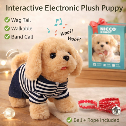 Electronic Plush Puppy Interactive Toys | Walks, Barks, Shake Tail